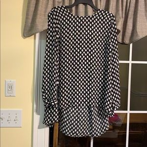 High/low polka dot tunic